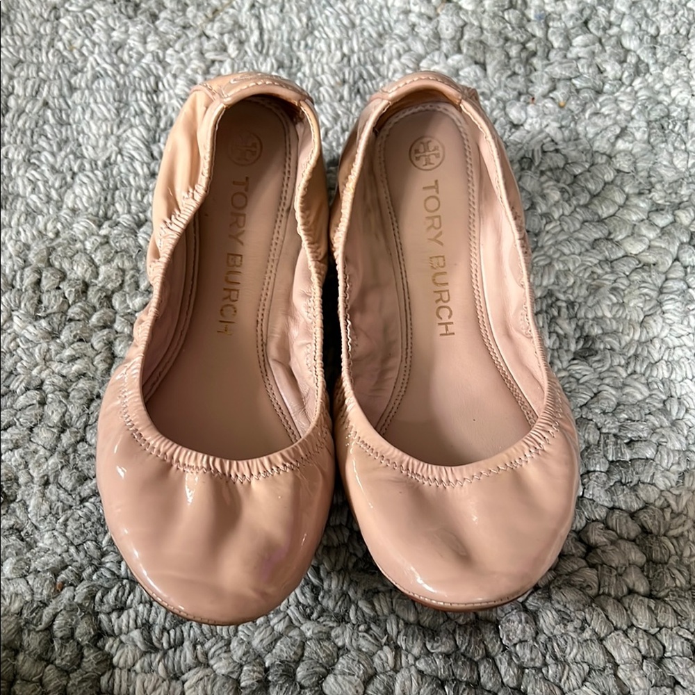 Tory Burch Edie Blush patent Ballet Flats